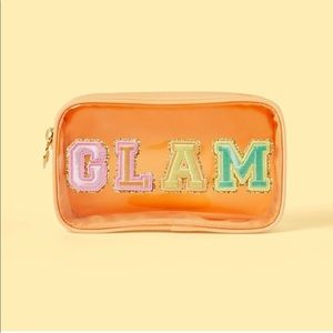 Orange Stoney clover glam pouch